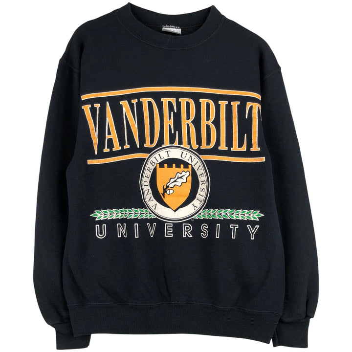 Vintage 1980'S Hanes blue tag college sweatshirt, made in the USA, size M. cotton black type Vintage Second Hand