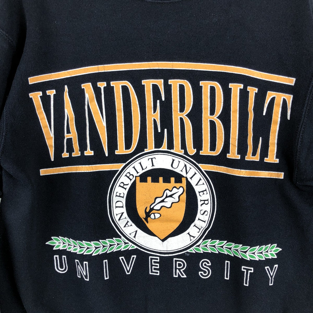 Vintage 1980'S Hanes blue tag college sweatshirt, made in the USA, size M. cotton black type Vintage Second Hand