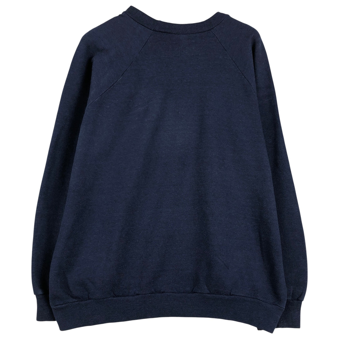 Triple Print College Sweatshirt, Men's Size L acrylic navy blue type Vintage Second Hand