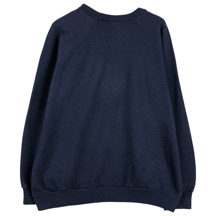 Triple Print College Sweatshirt, Men's Size L acrylic navy blue type Vintage Second Hand