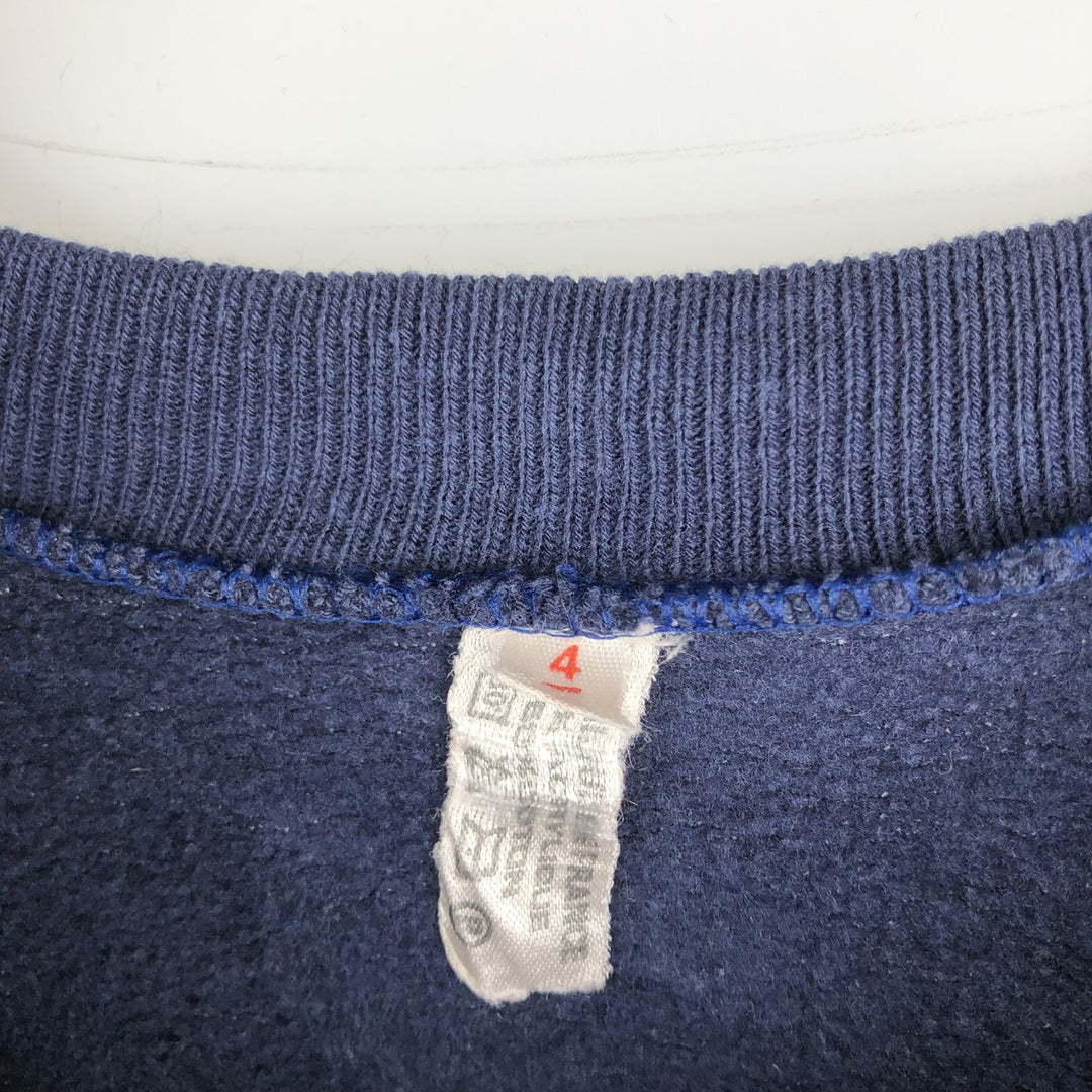 Triple Print College Sweatshirt, Men's Size L acrylic navy blue type Vintage Second Hand