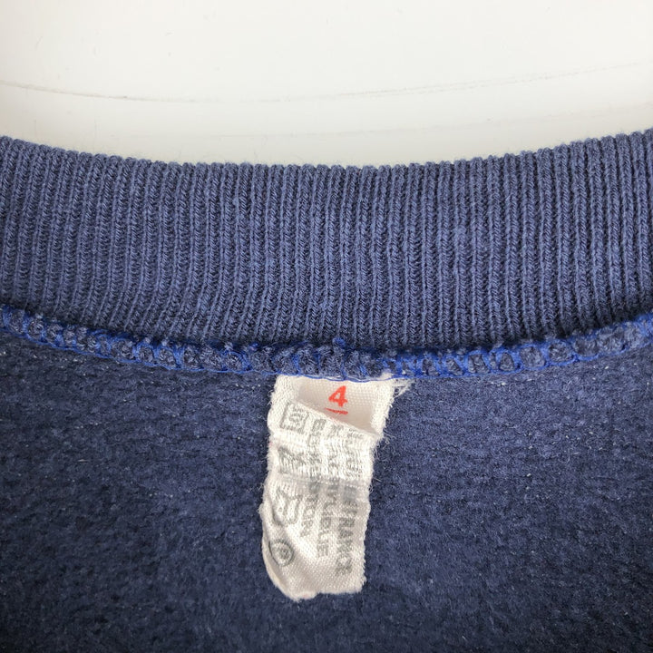 Triple Print College Sweatshirt, Men's Size L acrylic navy blue type Vintage Second Hand
