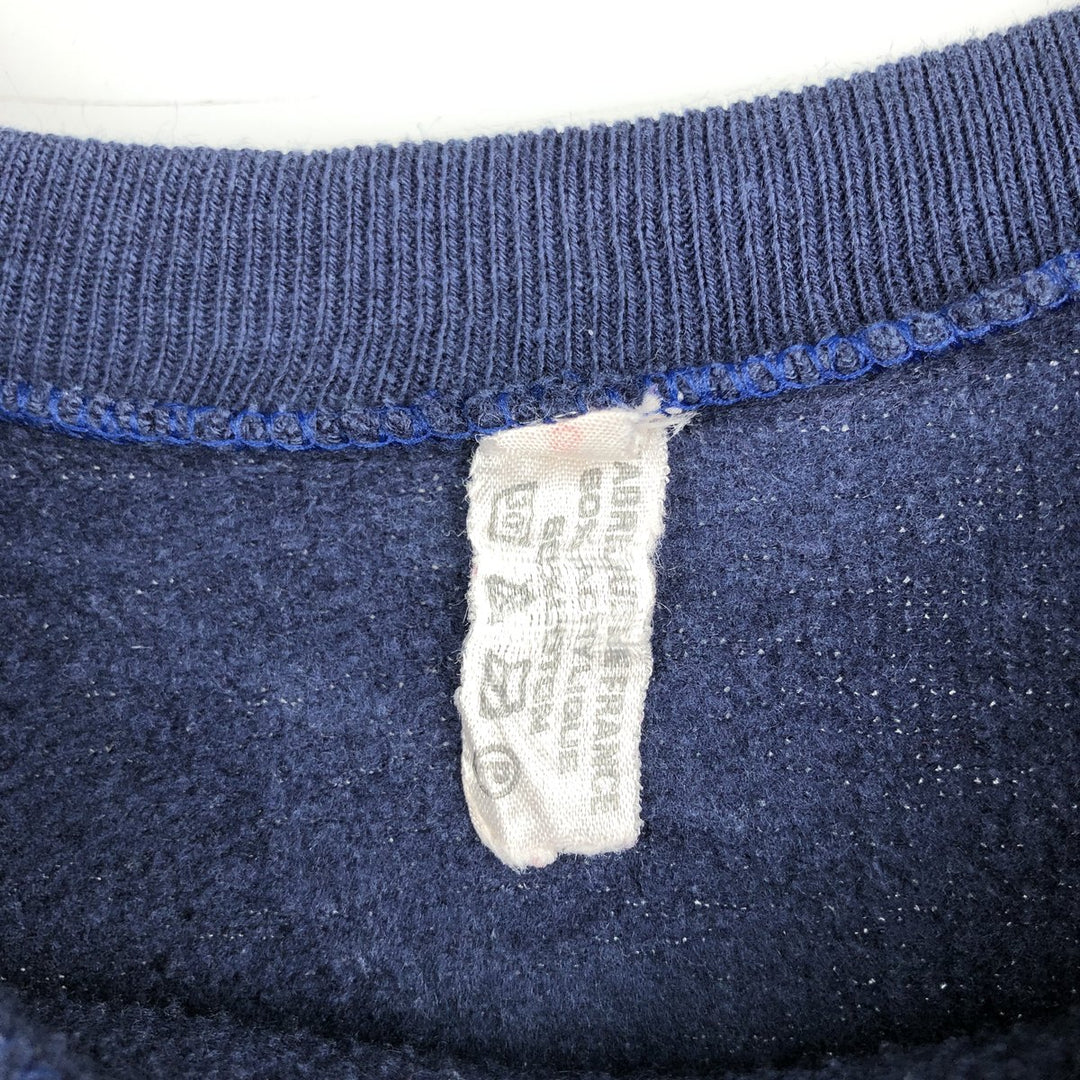 Triple Print College Sweatshirt, Men's Size L acrylic navy blue type Vintage Second Hand