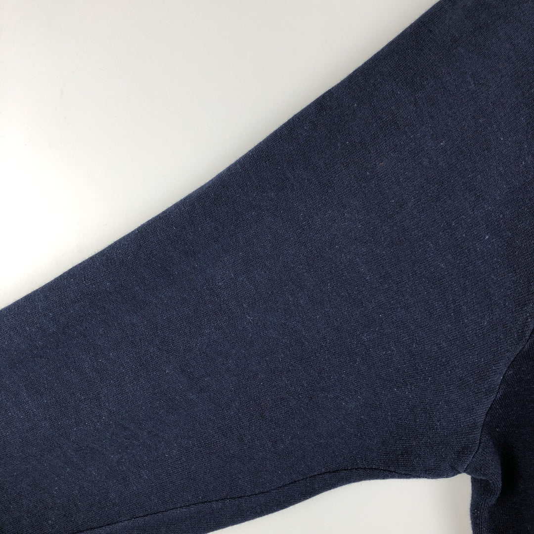 Triple Print College Sweatshirt, Men's Size L acrylic navy blue type Vintage Second Hand