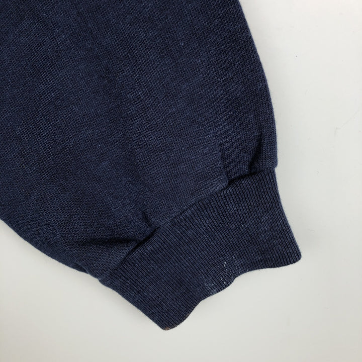 Triple Print College Sweatshirt, Men's Size L acrylic navy blue type Vintage Second Hand