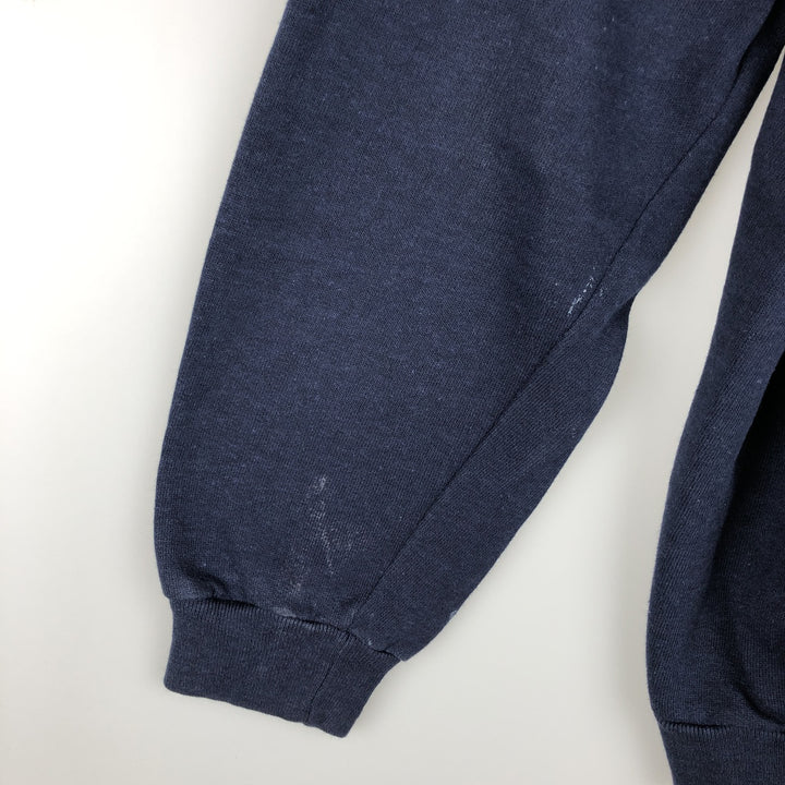Triple Print College Sweatshirt, Men's Size L acrylic navy blue type Vintage Second Hand