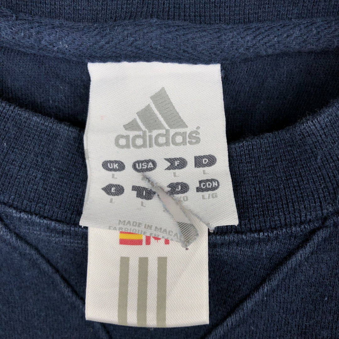 Adidas Notre Dame Fighting Irish College Sweatshirt, Men's Size L cotton navy blue type Vintage Second Hand