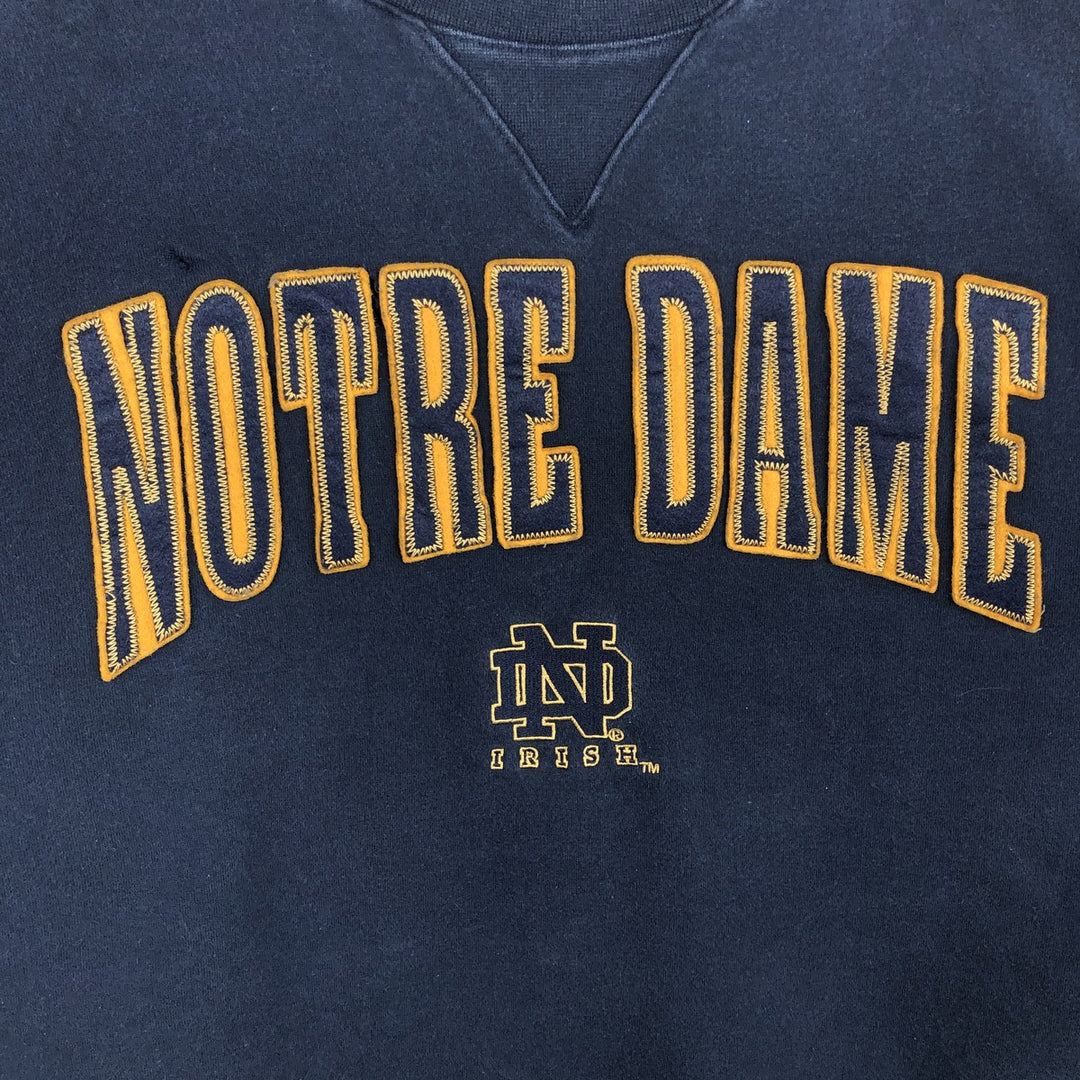 Adidas Notre Dame Fighting Irish College Sweatshirt, Men's Size L cotton navy blue type Vintage Second Hand