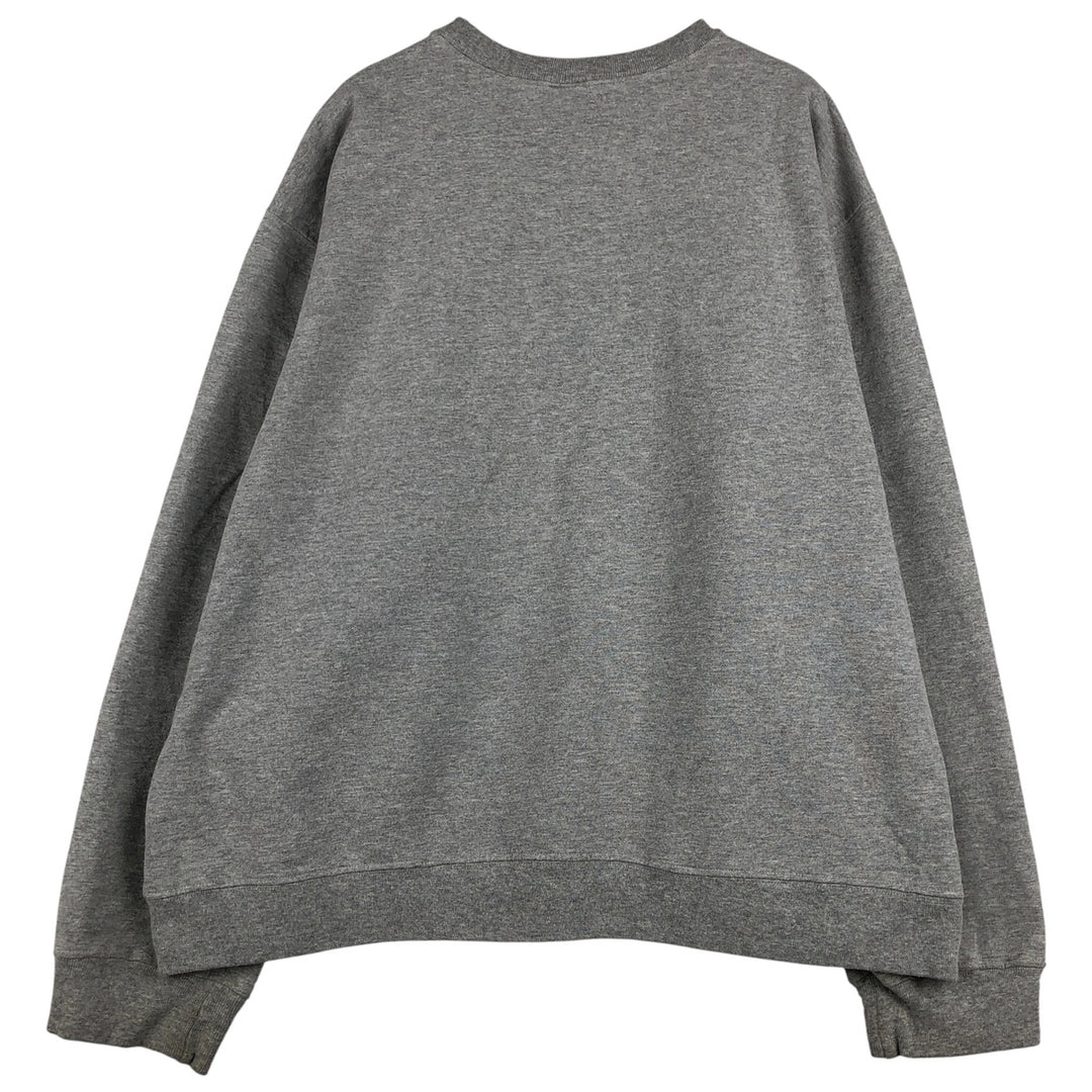 90s-00'S Nike Team College Sweatshirt, Made in USA, Men's Size XL cotton gray type Vintage Second Hand
