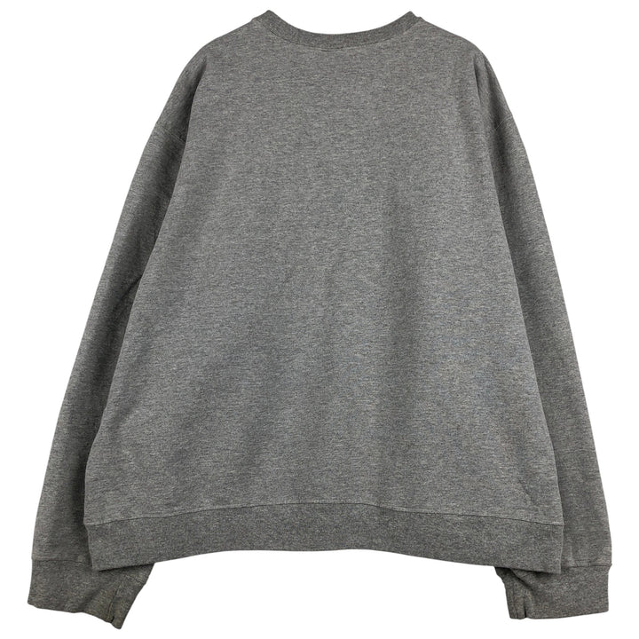 90s-00'S Nike Team College Sweatshirt, Made in USA, Men's Size XL cotton gray type Vintage Second Hand