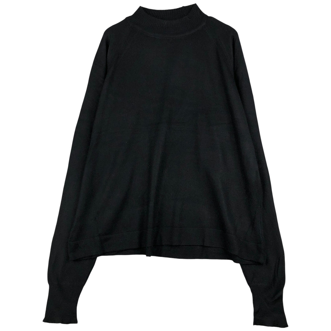LORD JEFF High-Neck Acrylic Knit Sweater, Made in USA, Men's Size XL, Vintage Orlon black type Vintage Second Hand