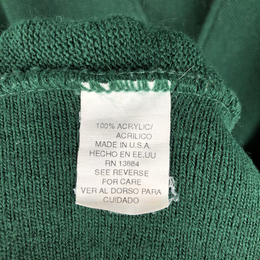 90'S IZOD acrylic knit cardigan, made in the USA, men's size L, vintage acrylic green type Vintage Second Hand