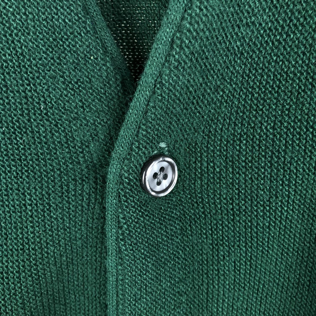 90'S IZOD acrylic knit cardigan, made in the USA, men's size L, vintage acrylic green type Vintage Second Hand