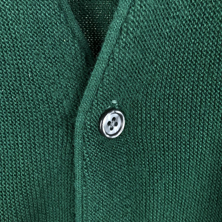 90'S IZOD acrylic knit cardigan, made in the USA, men's size L, vintage acrylic green type Vintage Second Hand