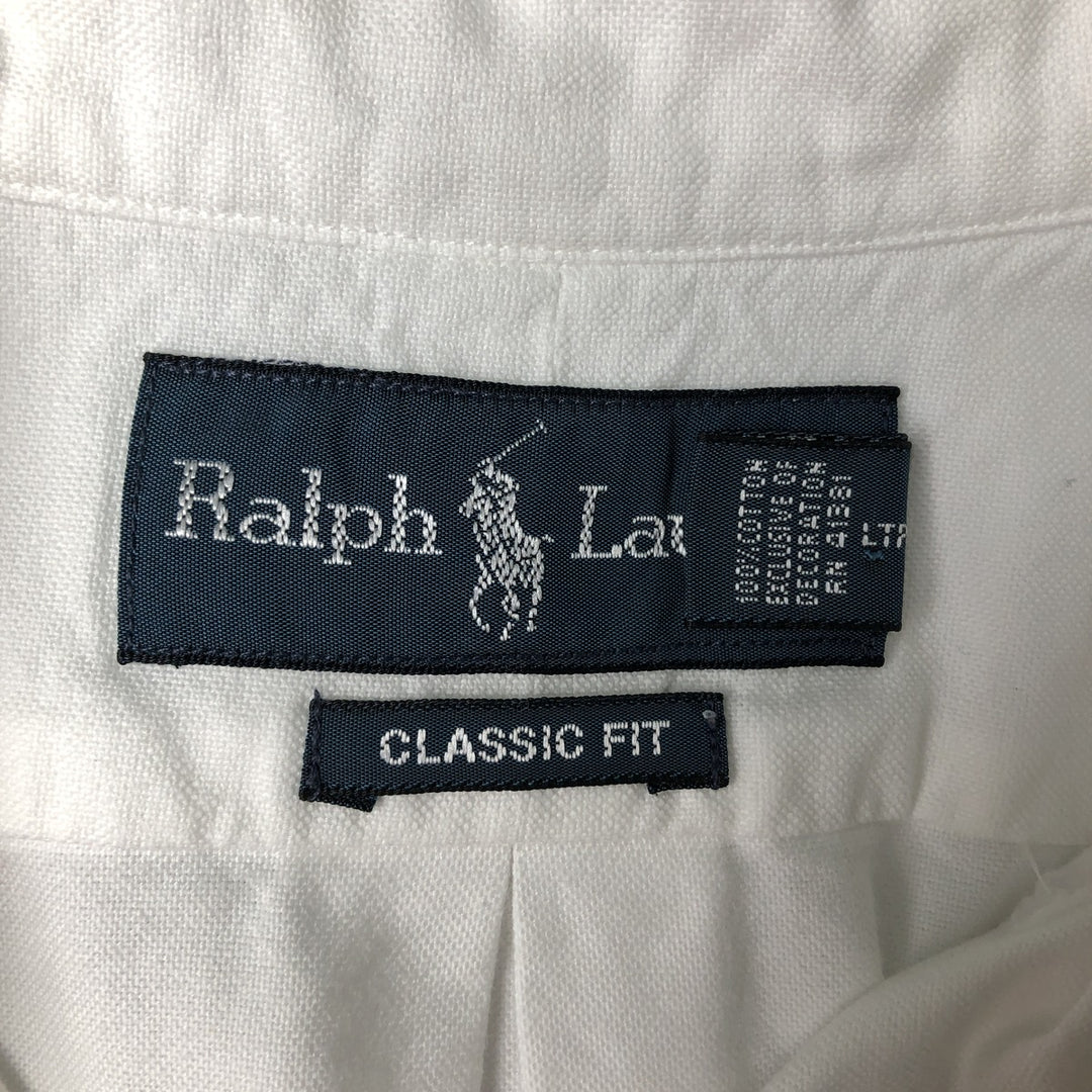 Ralph Lauren Classic Fit Long Sleeve Button Down Shirt Men's XL cotton white type Vintage Second Hand