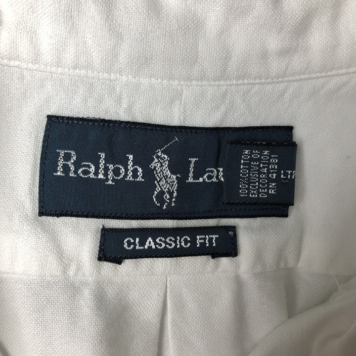 Ralph Lauren Classic Fit Long Sleeve Button Down Shirt Men's XL cotton white type Vintage Second Hand