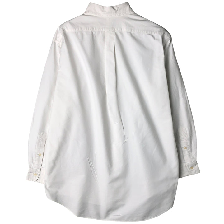 Ralph Lauren YARMOUTH long sleeve button down shirt, men's size L cotton white type Vintage Second Hand