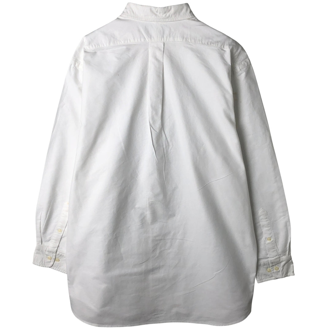 Ralph Lauren YARMOUTH long sleeve button down shirt, men's XL size cotton white type Vintage Second Hand