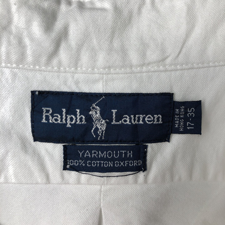Ralph Lauren YARMOUTH long sleeve button down shirt, men's XL size cotton white type Vintage Second Hand