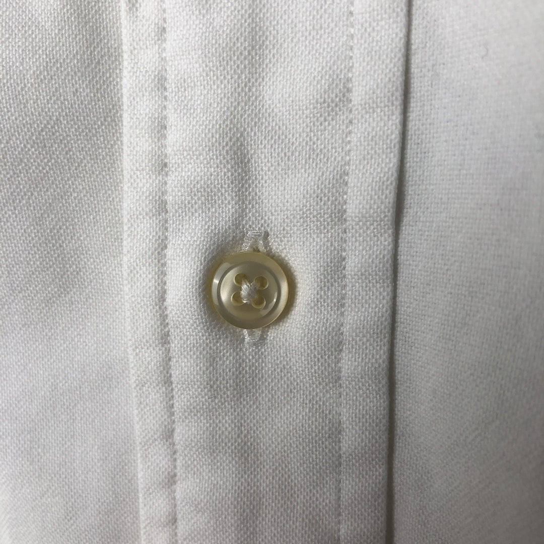Ralph Lauren YARMOUTH long sleeve button down shirt, men's size L cotton white type Vintage Second Hand