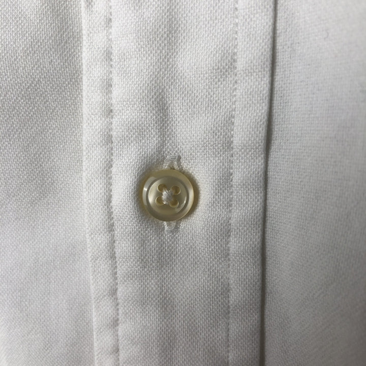 Ralph Lauren YARMOUTH long sleeve button down shirt, men's size L cotton white type Vintage Second Hand