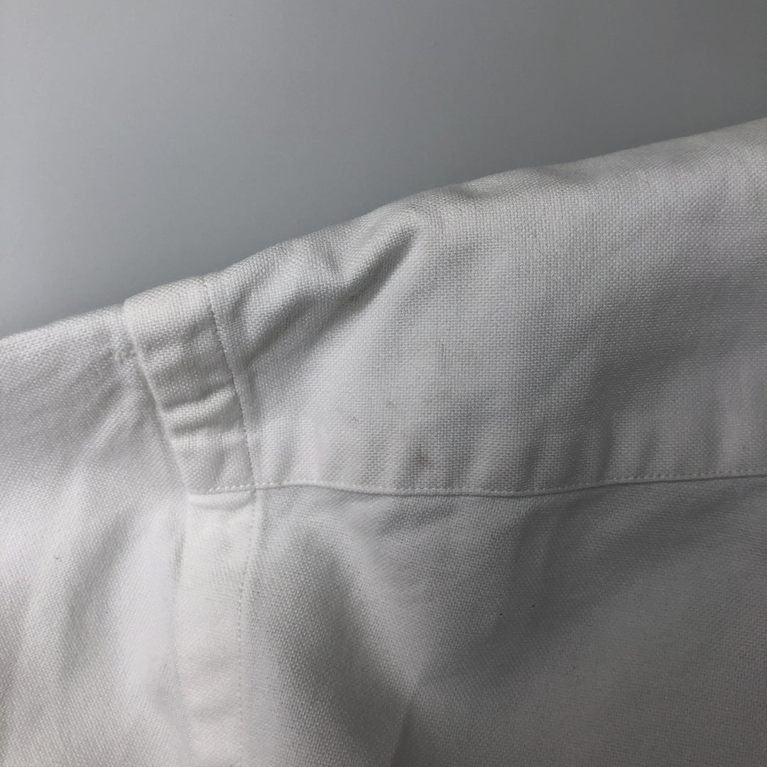 Ralph Lauren YARMOUTH long sleeve button down shirt, men's size L cotton white type Vintage Second Hand