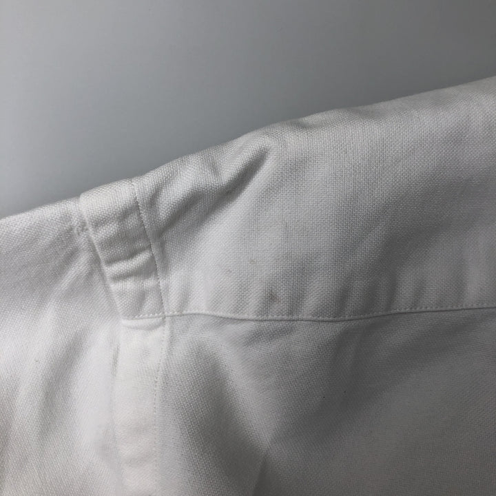 Ralph Lauren YARMOUTH long sleeve button down shirt, men's size L cotton white type Vintage Second Hand