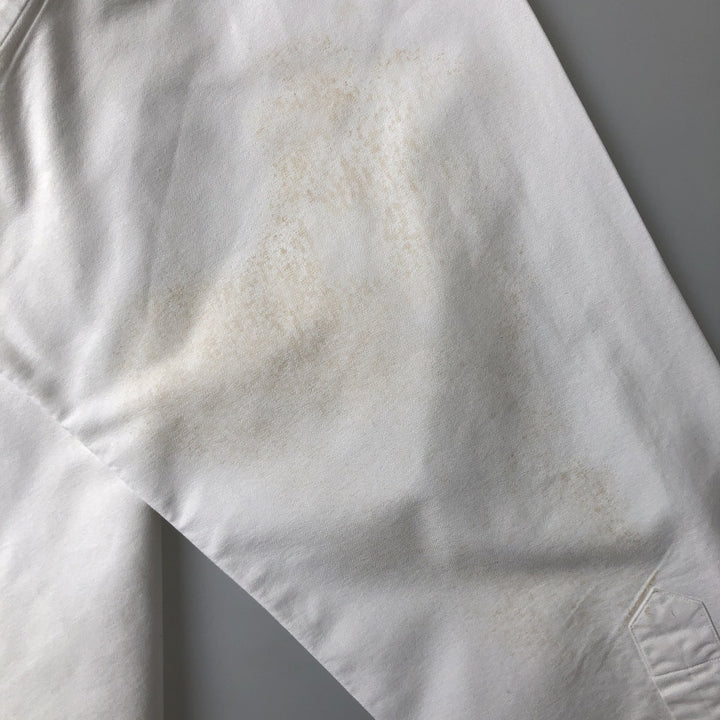 Ralph Lauren YARMOUTH long sleeve button down shirt, men's size L cotton white type Vintage Second Hand