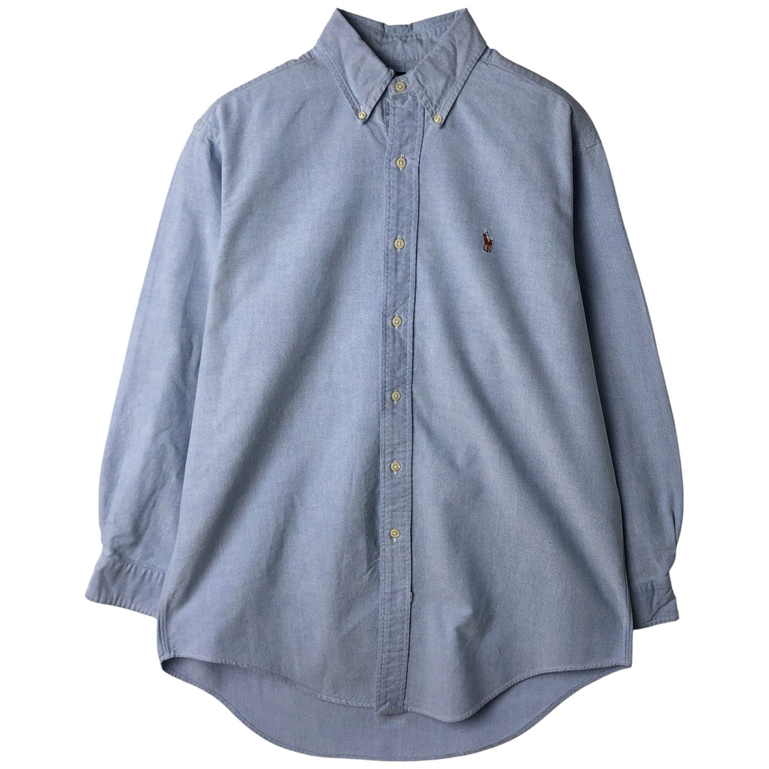 Ralph Lauren long sleeve button down shirt, men's size M cotton Navy blue Vintage Second Hand