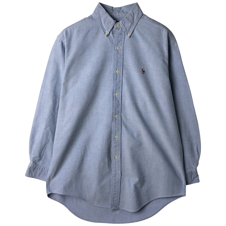 Ralph Lauren long sleeve button down shirt, men's size M cotton Navy blue Vintage Second Hand