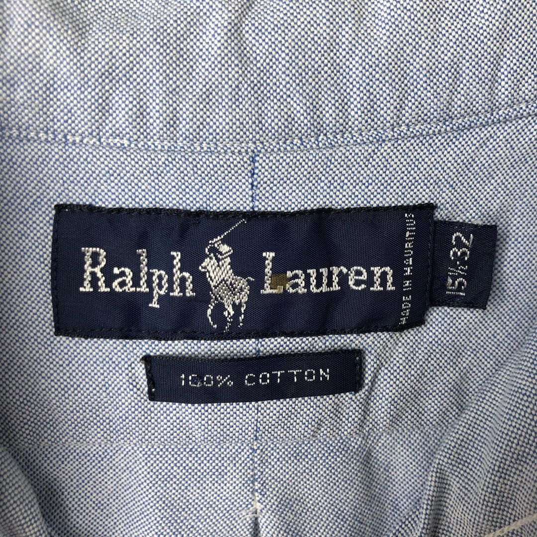 Ralph Lauren long sleeve button down shirt, men's size M cotton Navy blue Vintage Second Hand