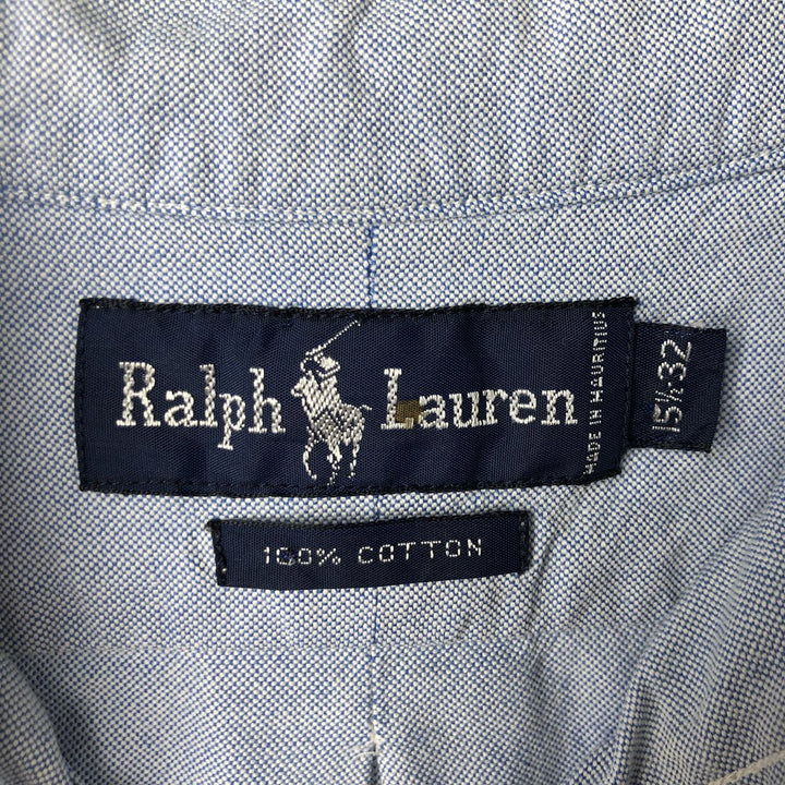 Ralph Lauren long sleeve button down shirt, men's size M cotton Navy blue Vintage Second Hand