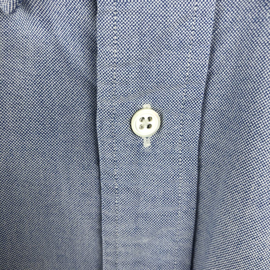 Ralph Lauren Polo Bear long-sleeved button-down shirt, men's size M cotton Blue type light blue Vintage Second Hand