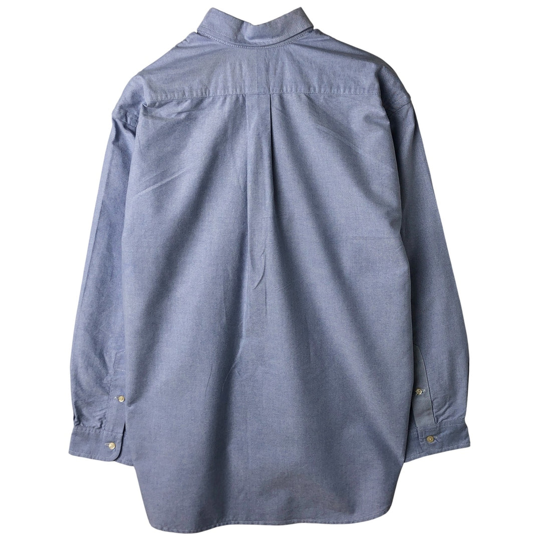Ralph Lauren YARMOUTH long sleeve button down shirt, men's size L cotton Navy blue Vintage Second Hand