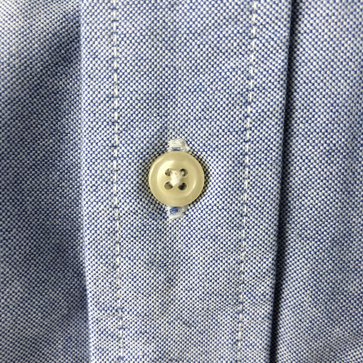 Ralph Lauren YARMOUTH long sleeve button down shirt, men's size L cotton Navy blue Vintage Second Hand