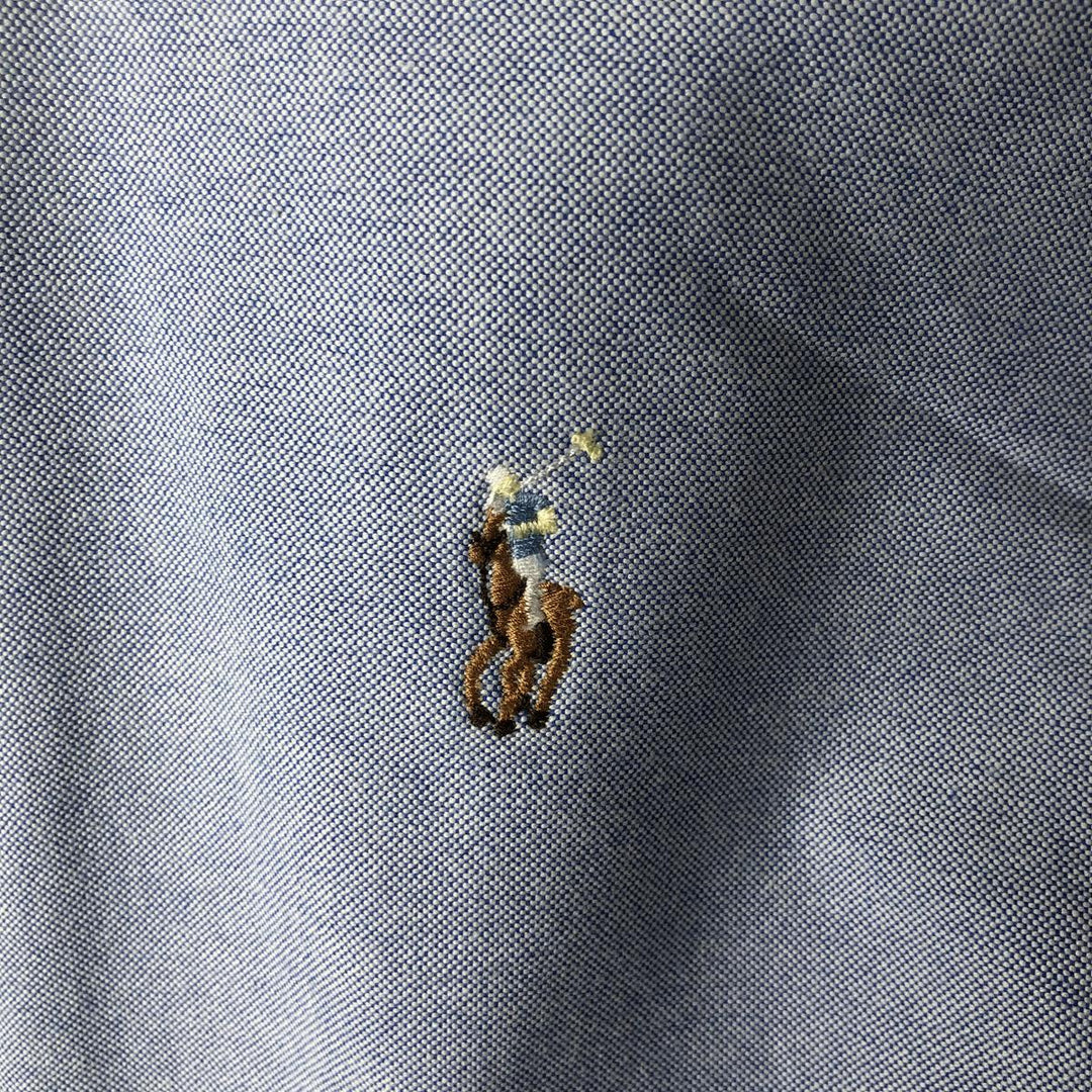 Ralph Lauren YARMOUTH long sleeve button down shirt, men's size L cotton Navy blue Vintage Second Hand