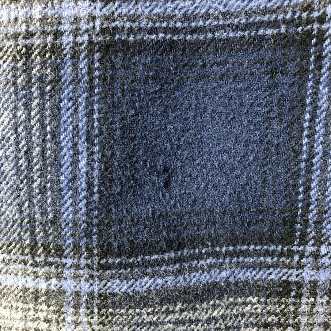 Field and Stream FIELD AND STREAM Ombre Check Long Sleeve Heavy Flannel Check Shirt Men's Size L cotton blue type Vintage Second Hand