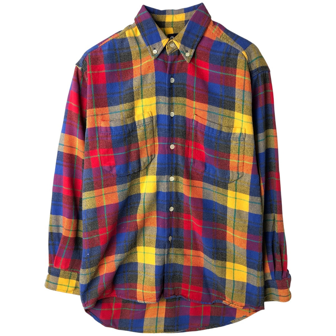 90'S GAP Vintage Long Sleeve Button-Down Flannel Shirt, Men's Size Medium unclear blue type Vintage Second Hand