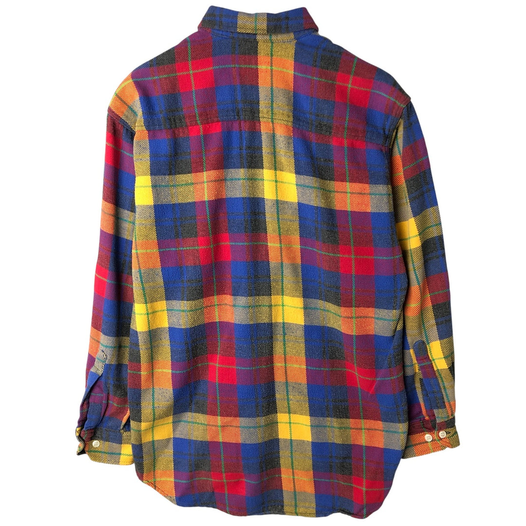 90'S GAP Vintage Long Sleeve Button-Down Flannel Shirt, Men's Size Medium unclear blue type Vintage Second Hand