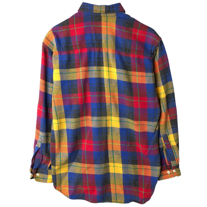 90'S GAP Vintage Long Sleeve Button-Down Flannel Shirt, Men's Size Medium unclear blue type Vintage Second Hand