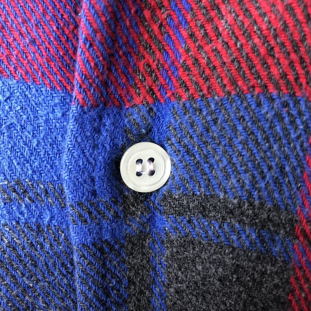 90'S GAP Vintage Long Sleeve Button-Down Flannel Shirt, Men's Size Medium unclear blue type Vintage Second Hand