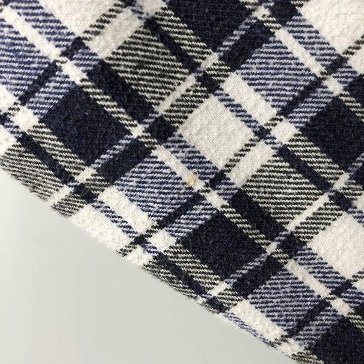 Mc ORVIS Long Sleeve Flannel Check Shirt, Men's Size Medium cotton white type Vintage Second Hand