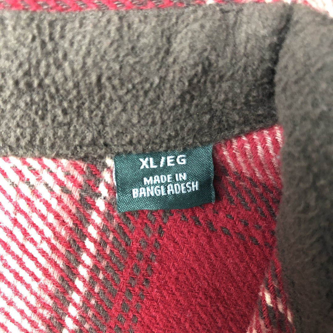 ORVIS Ombre Check Long Sleeve Heavy Flannel Check Shirt, Men's XL cotton red type Vintage Second Hand