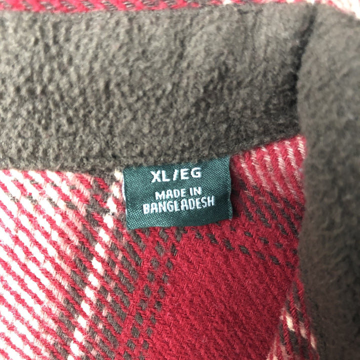 ORVIS Ombre Check Long Sleeve Heavy Flannel Check Shirt, Men's XL cotton red type Vintage Second Hand