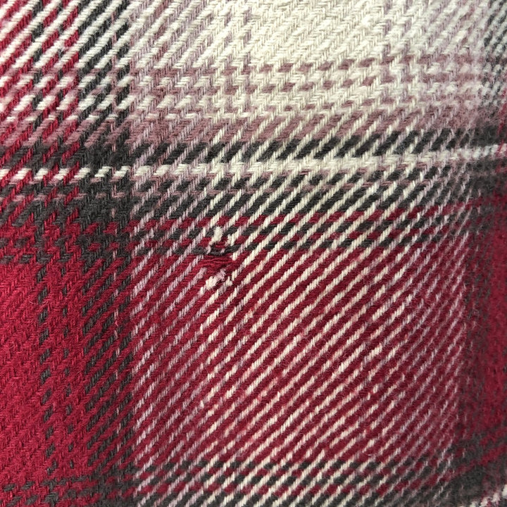 ORVIS Ombre Check Long Sleeve Heavy Flannel Check Shirt, Men's XL cotton red type Vintage Second Hand