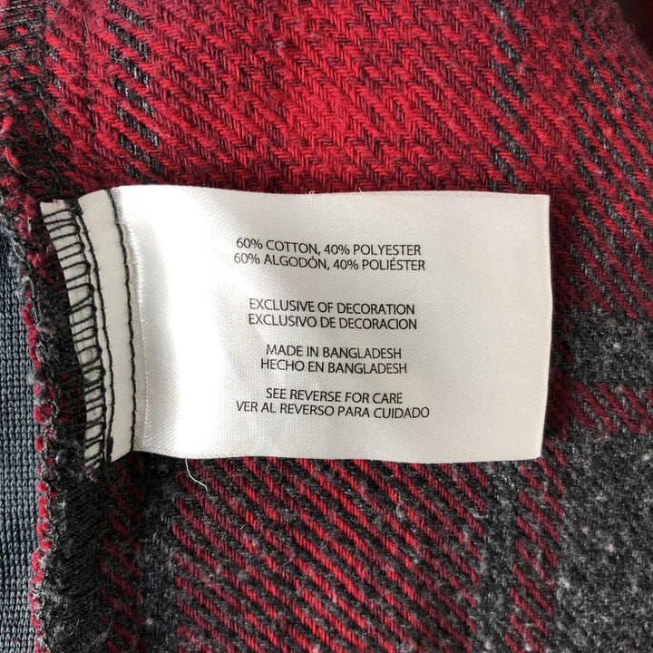 ORVIS Ombre Check Long Sleeve Heavy Flannel Check Shirt, Men's XL cotton red type Vintage Second Hand