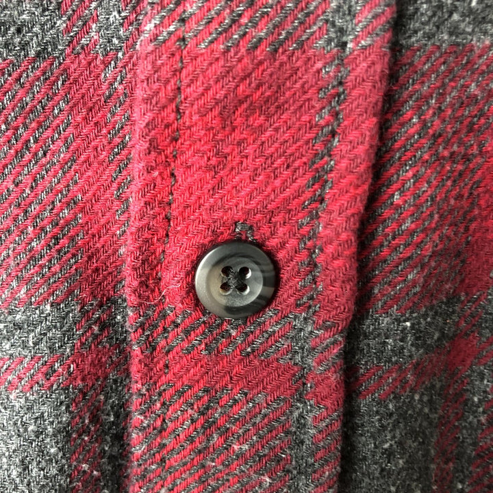 ORVIS Ombre Check Long Sleeve Heavy Flannel Check Shirt, Men's XL cotton red type Vintage Second Hand