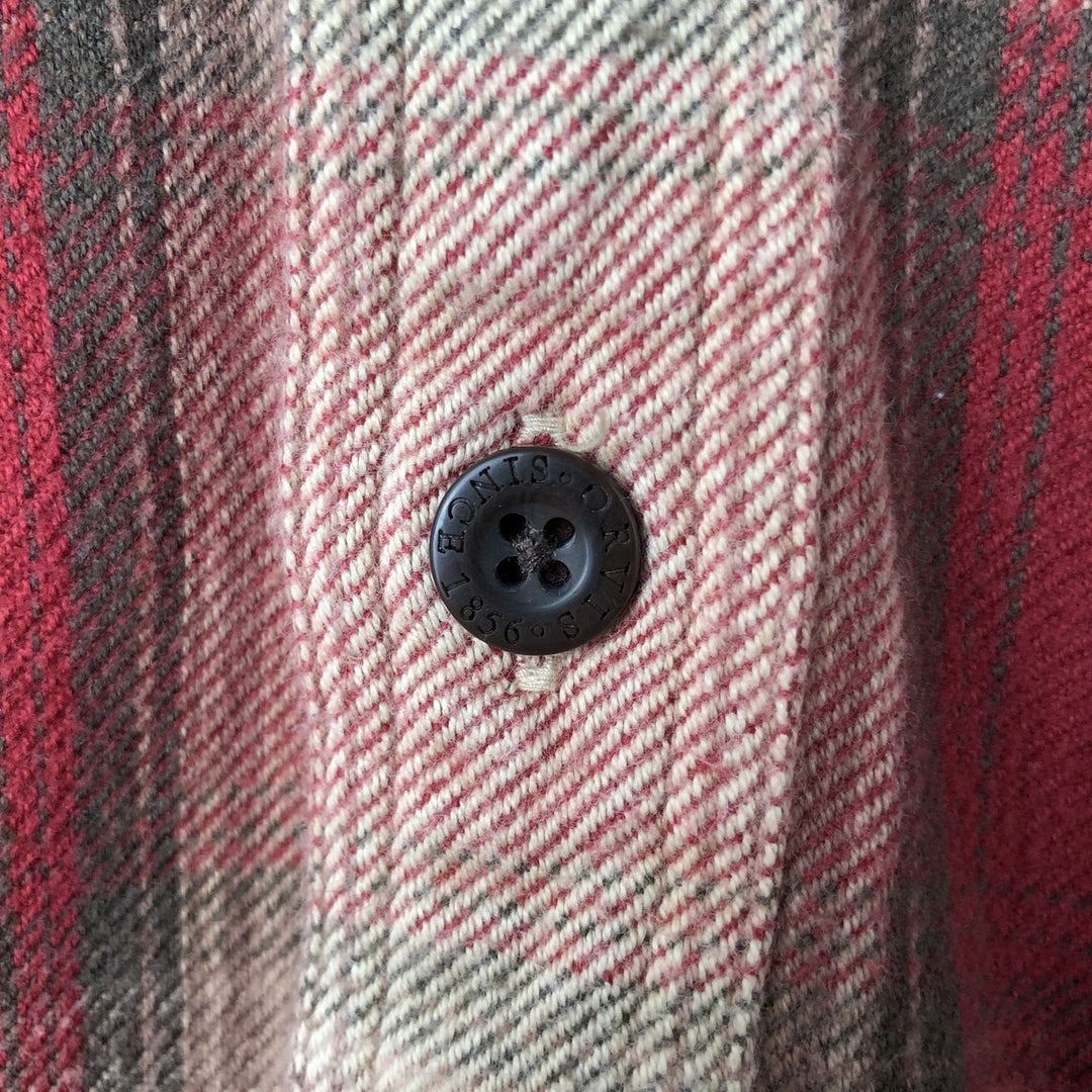 2000'S Orvis Ombre Check Long Sleeve Flannel Check Shirt, Men's Size L cotton red type Vintage Second Hand