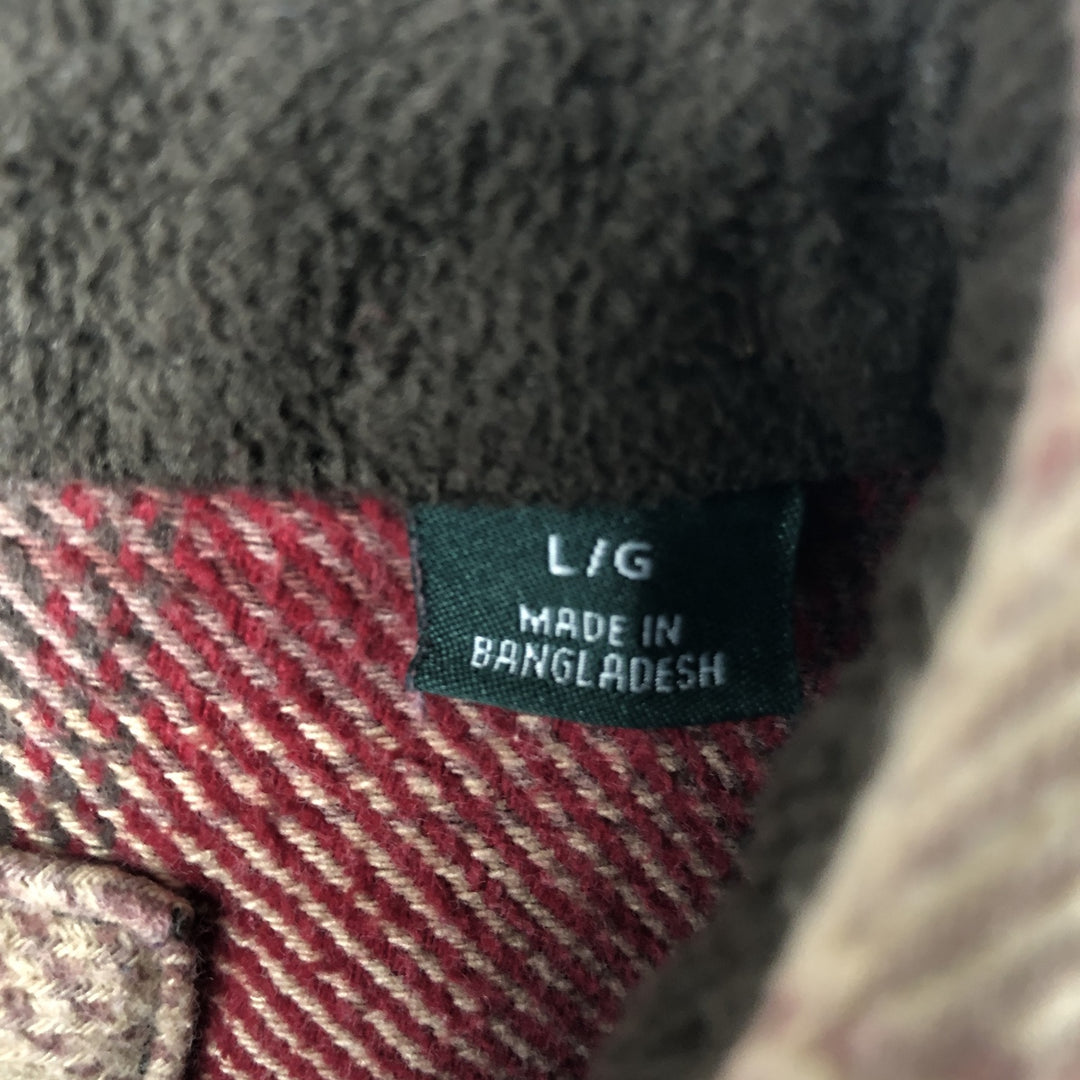 ORVIS Ombre Check Long Sleeve Flannel Check Shirt, Men's Size L cotton red type reddish brown Vintage Second Hand