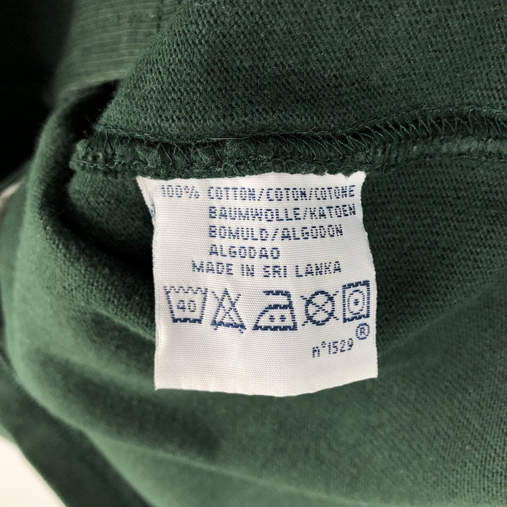 Ralph Lauren POLO by Ralph Lauren CUSTOM FIT long sleeve rugby shirt, men's XL size cotton Green type dark green Vintage Second Hand